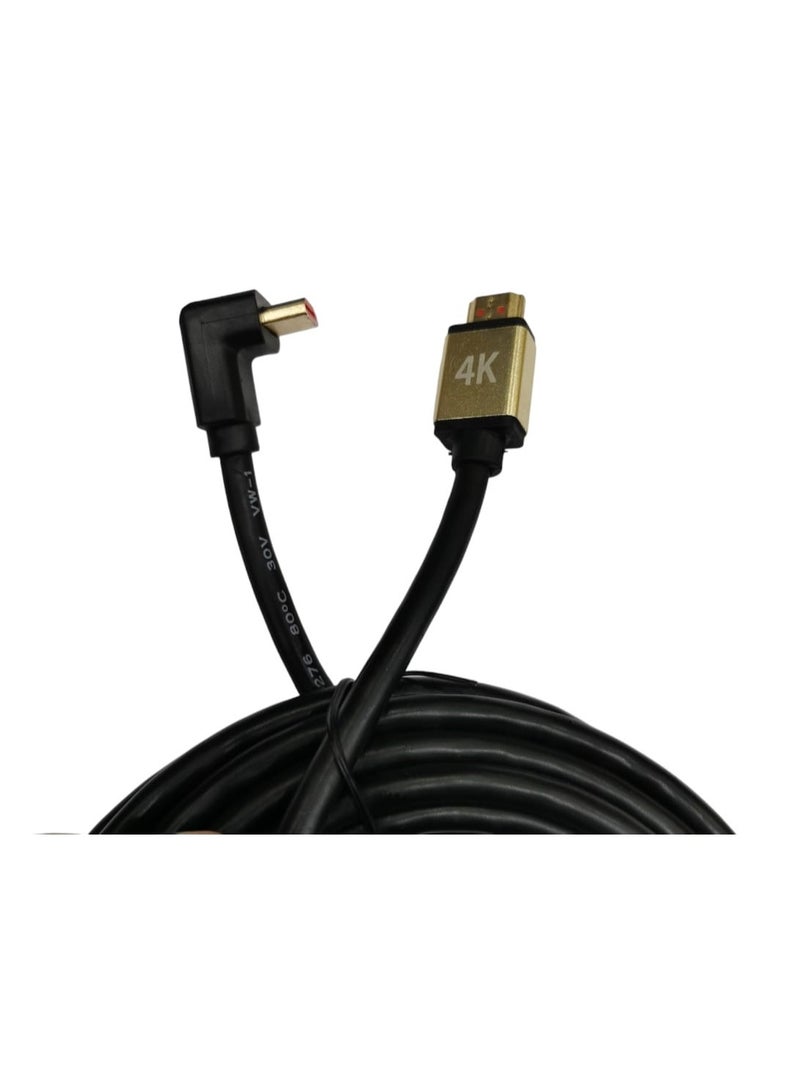 لافا كابل  اتش دي ام اي لافا 4K على شكل حرف L لأجهزة التلفزيون وأجهزة الكمبيوتر وأجهزة بلاي ستيشن وأي جهاز يدعم اتصال اتش دي ام اي  - 5 متر . - Image 5